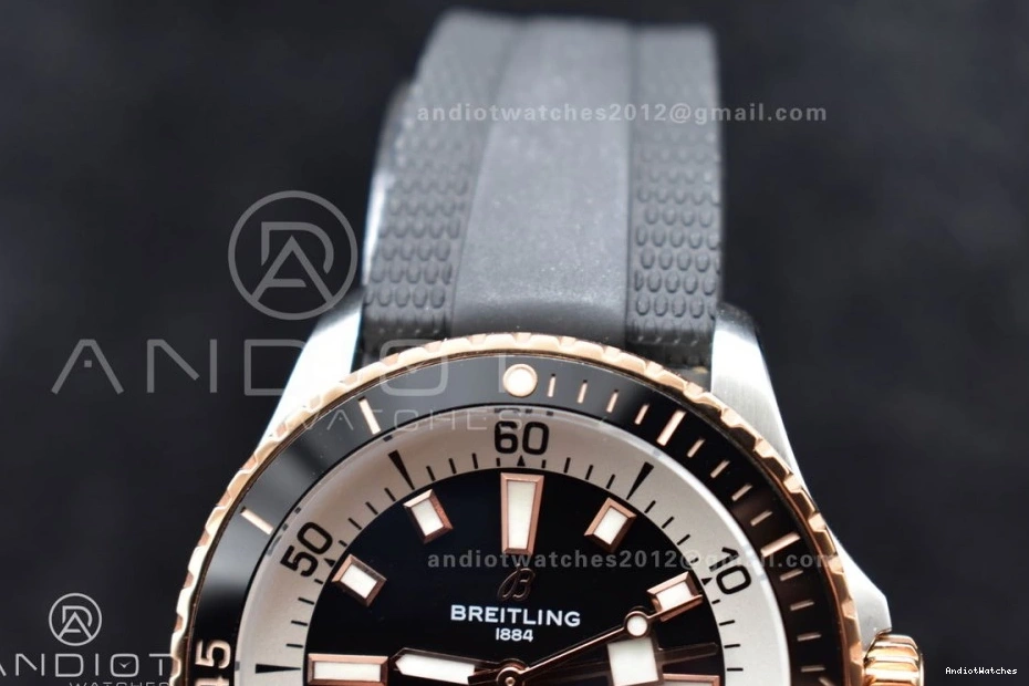 SS Best Comfortable 1165 on A Black BLSF Black Dial Automatic Rubber RG 42 SuperOcean Edition Strap 1:1 0726
